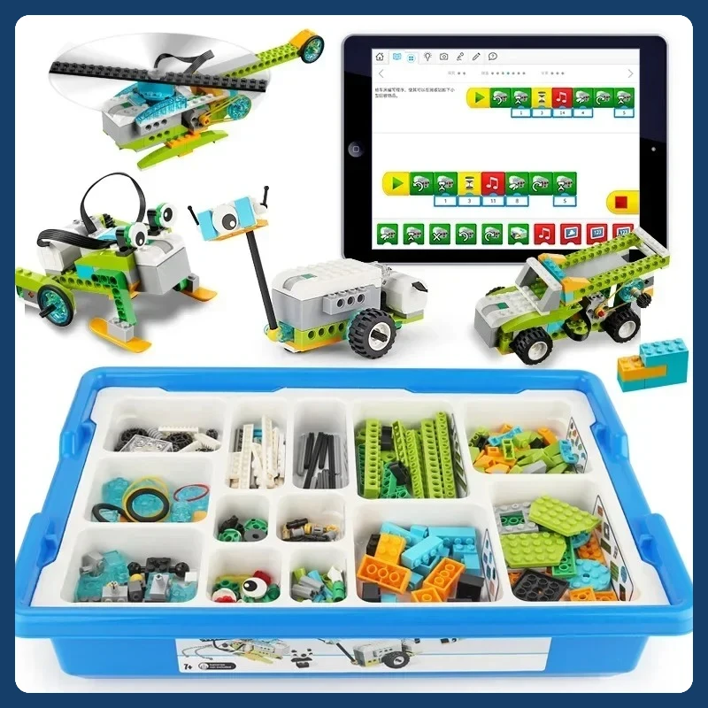 Wedo 2.0 programa tijolo haste de vapor robô brinquedos educação montagem blocos de construção jogar conjunto ciência & engenharia