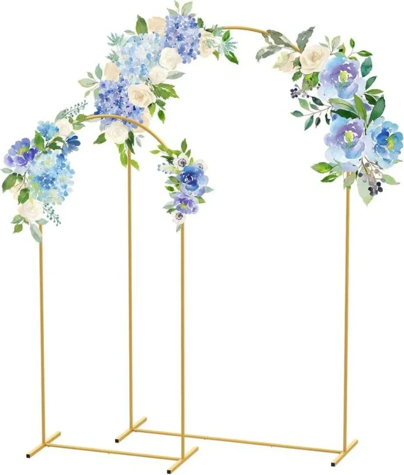 

Gold Arch Backdrop Stand Becoration Set ,Metal Arch Stand Suitable for Graduation Ceremony Garden Floral Birthday Party