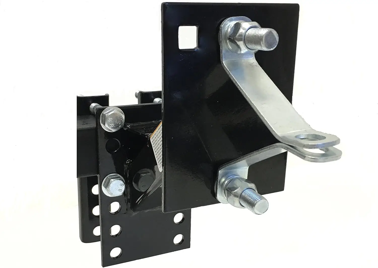 

Black Powder Coat Trailer Spare Tire Carrier with Locking Bracket for Secure Transport