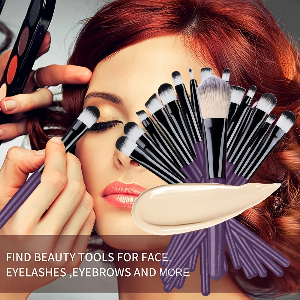 8/20 pezzi set di pennelli per trucco pennelli professionali per fondotinta in polvere pennelli per ombretto manico in plastica pennello morbido sintetico kit per trucco