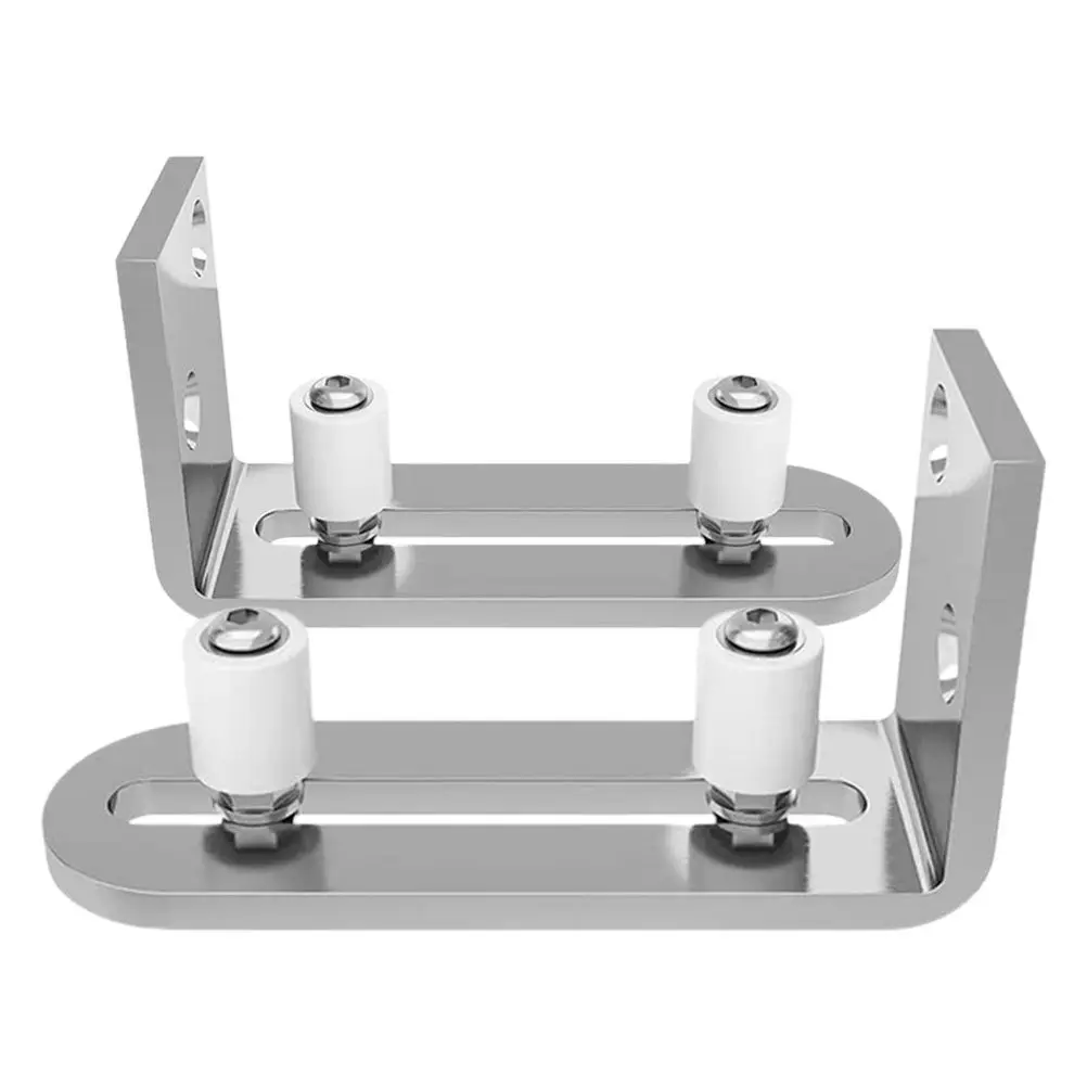 2Pcs Stainless Steel Floor Guide Door Stopper High Hardness Smooth Sliding Barn Door Bottom Guide Swing Stopper