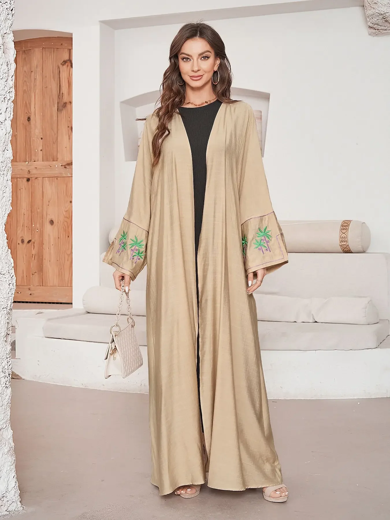 Eid Embroidery Muslim Abaya for Women Dress Cardigan Morocco Ramadan Abayas Kaftan Islam Cardigan Dubai Arab Long Robe Vestidos