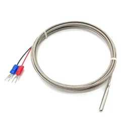 Thermocouple Thread Type K 1~10M Probe Type Shielded Braide Wire Thermocouple Temperature Sensor For Temperature Controller