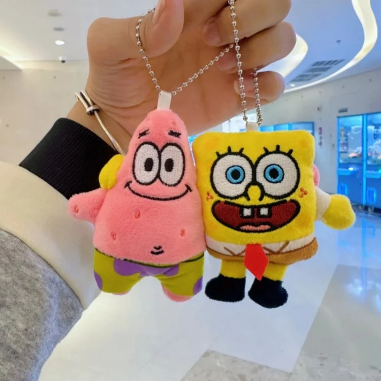 Original X11 SpongeBob Schwammkopf Bikini Bottom Tagesausflug Überraschungsbox Niedlicher Plüsch-Schlüsselanhänger Taschenanhänger Anime-Figur Sammlerstück Geschenk – Detail 5