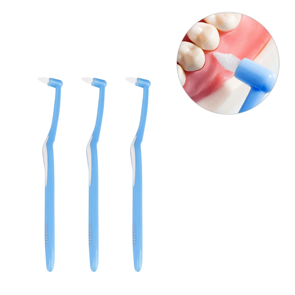 

3pcs Interdental Brush Orthodontic Toothbrush Food Grade Plastic Effective Teeth Cleaner Small Head For Home Professional Use