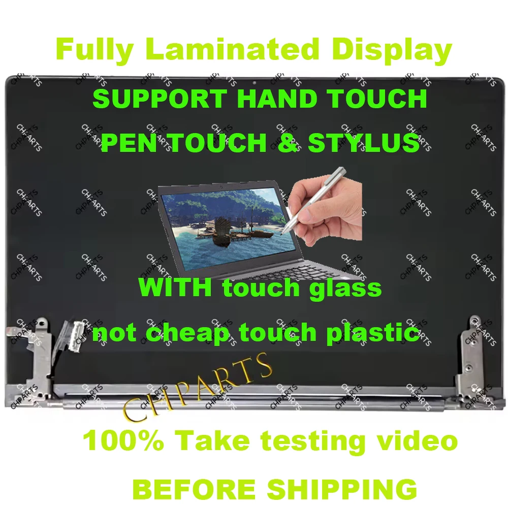 

Для Dell 15 7590 7591 2-в-1 P83F P83F001 p84f p84f001 Панель дисплея ноутбука Сенсорный дигитайзер Замена экрана в сборе
