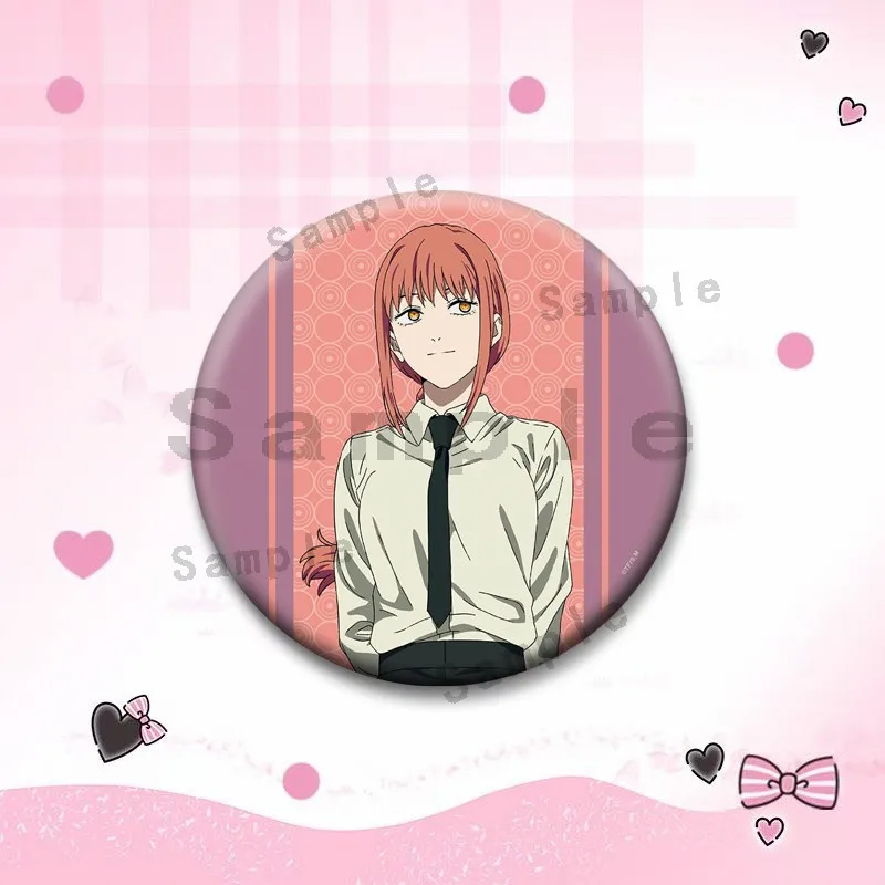 Anime-Accessoires: Aki Hayakawa, Reze, Denji, Power, Makima – Anstecker, Reversnadeln, runde Broschen zum Selbergestalten für Umhängetaschen, Hüte oder als Dekoration. – Detail 12