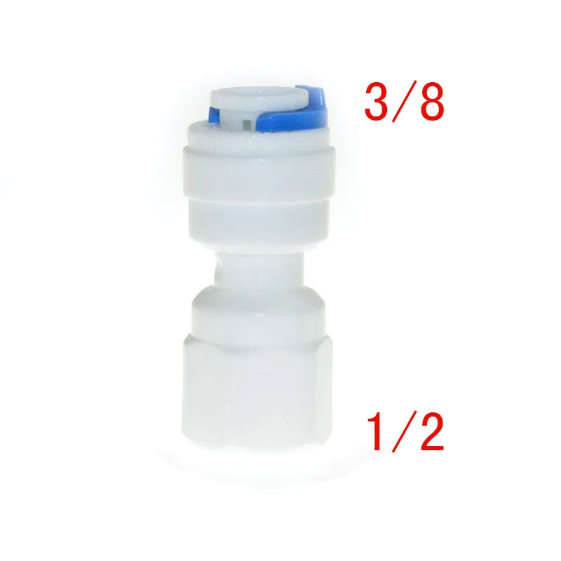 5pcs 3/8 inch OD Tube 1/2 inch Female Straight Quick Connect Aquarium RO Water