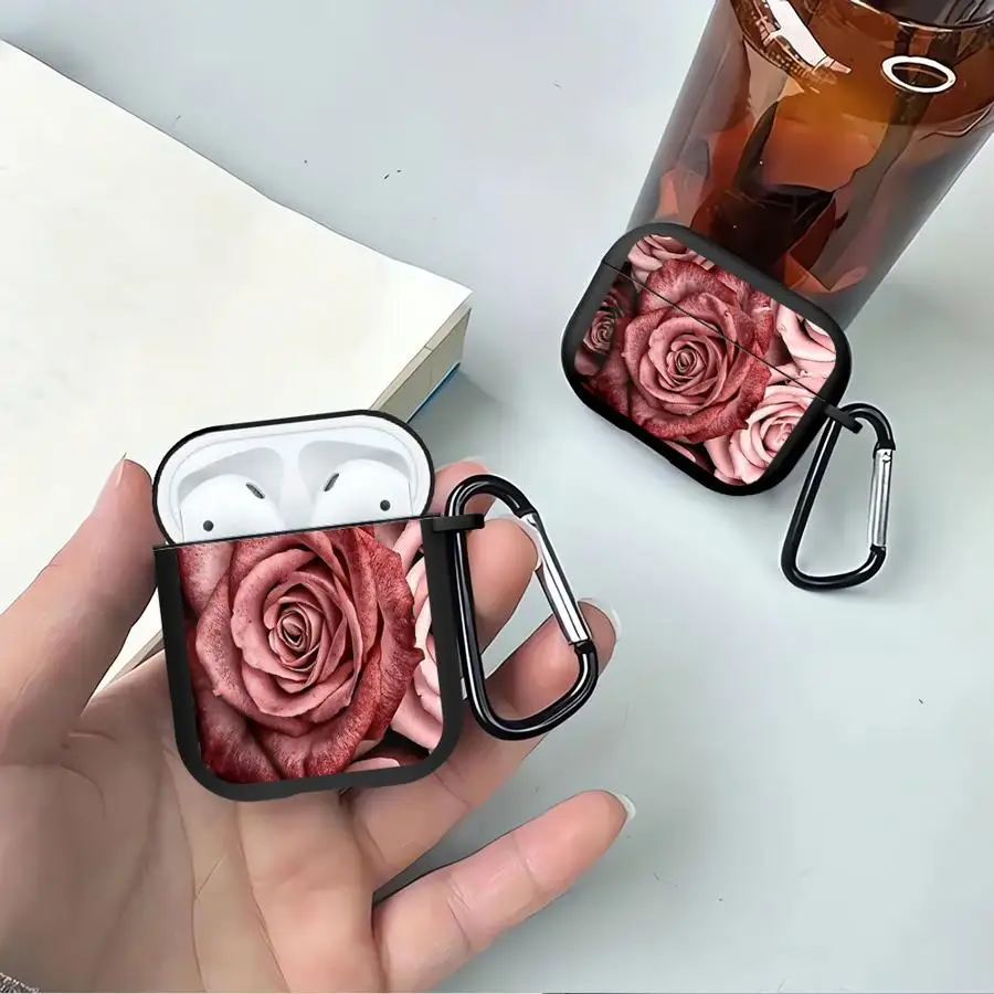 

Case For Airpods 2 4 Pro Pro3 Pro2 1 3 Earphone Cases Cover Bright Red Roses