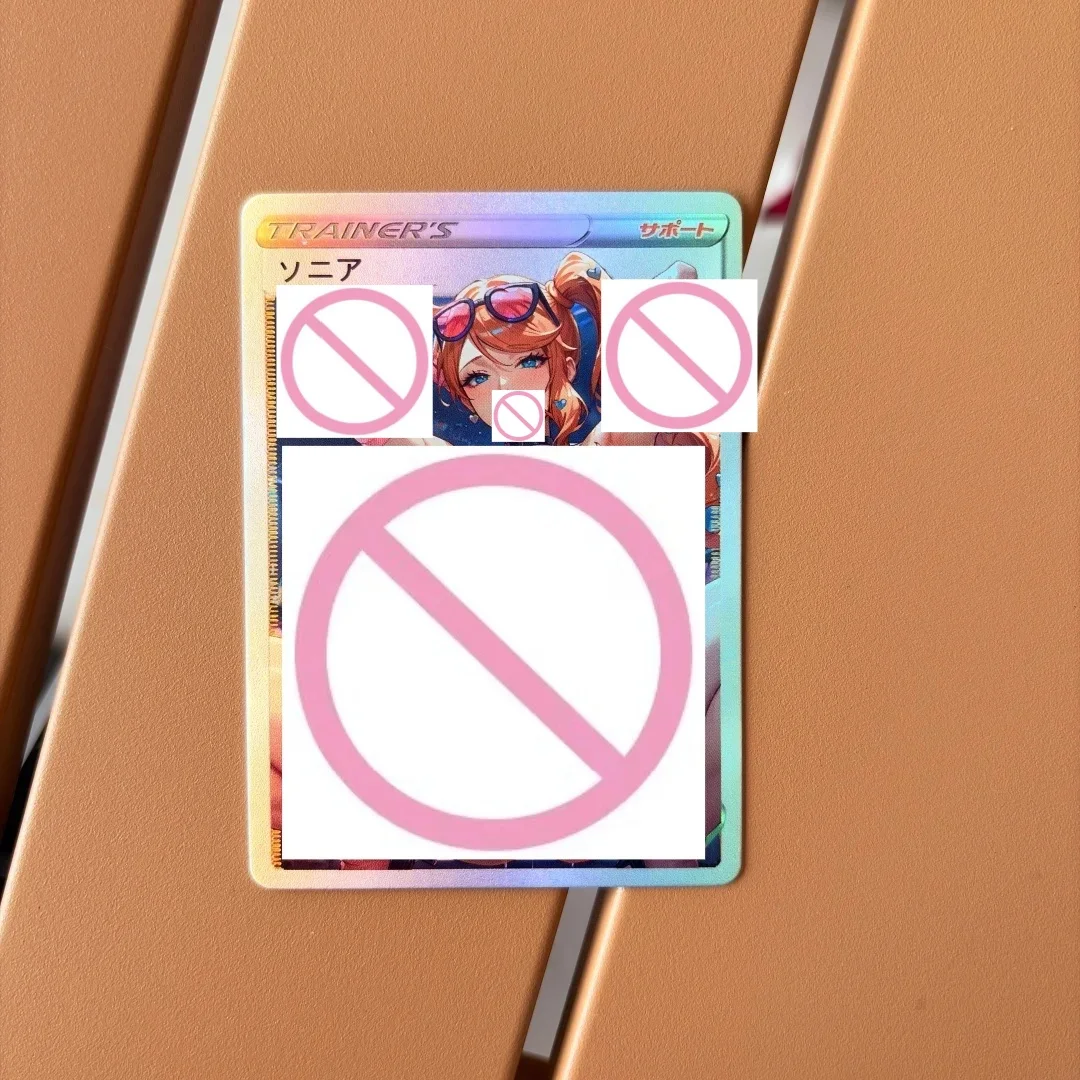 ACG Goddess Story Love Sonia Cynthia Rosa DIY Folding Flash Card Eeveelution Single Animation Game Collection Card Toy Gift view 2