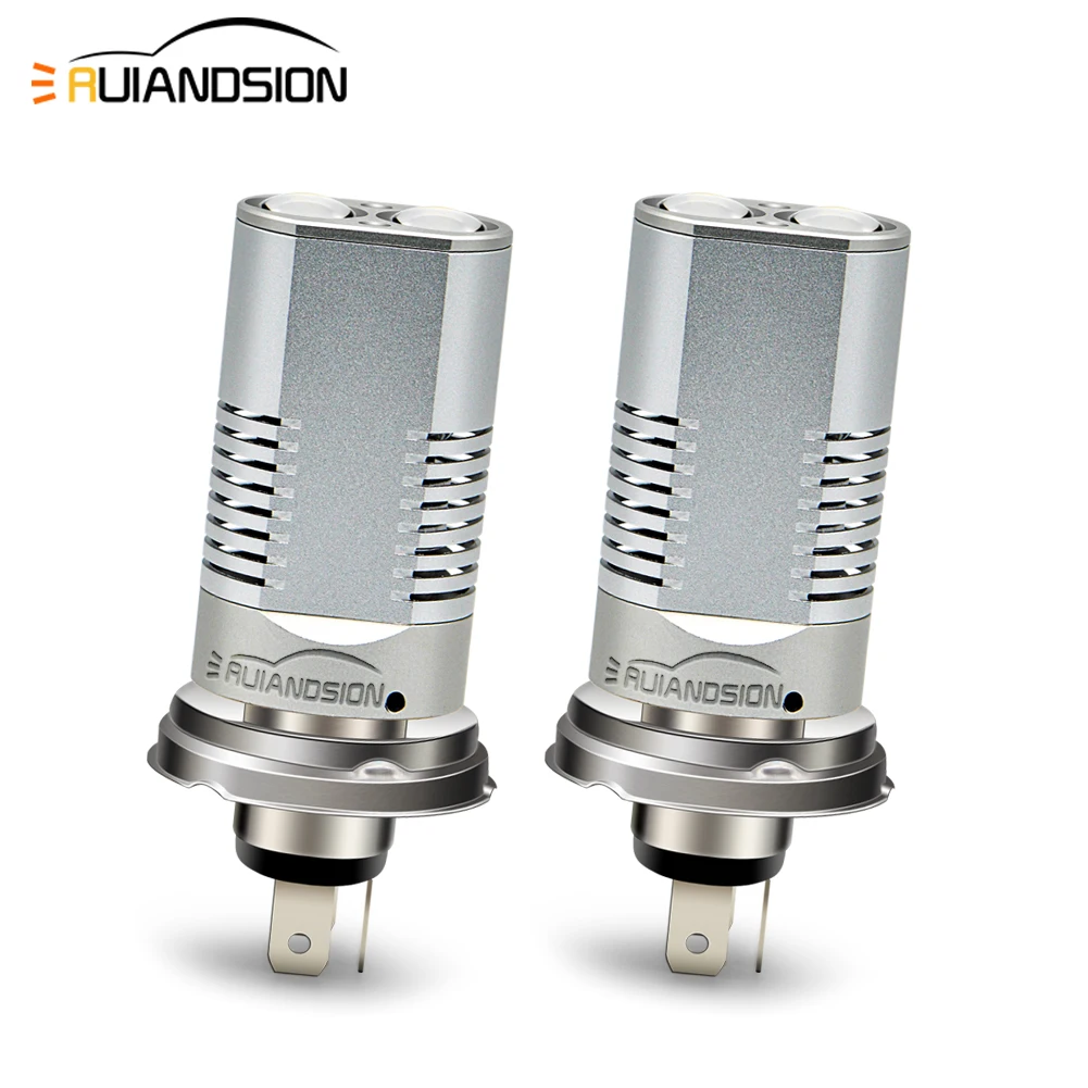 P45T R2 LED CSP Upgrade Chip 10-30V Headlight Hi/Lo Beam 30W Halogen Headlights Replacement For Motorcycle Scooter White 2Pcs