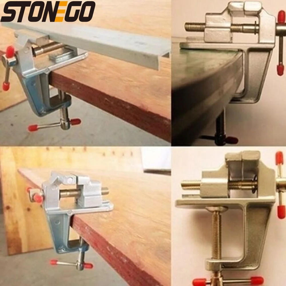 Imagem -02 - Stonego-mini Clamp-on Mesa Bench Vise Joalheiros Pequenos de Alumínio Hobby Tool 3.5 1pc