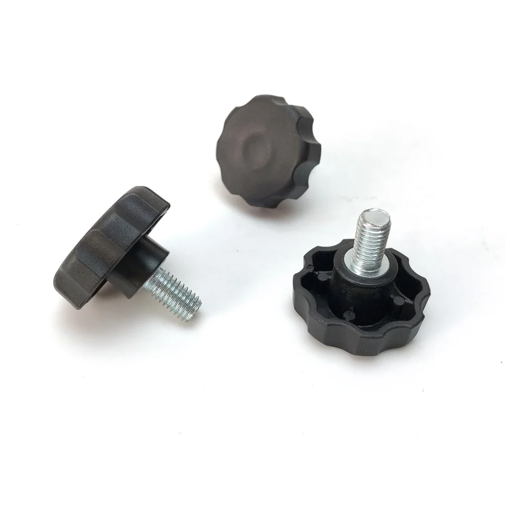 2 Pack M8 Plastic Thumb Screws For Fitness Equipment Ergonomic Hand Twist Knob Bolts With Locking Handle