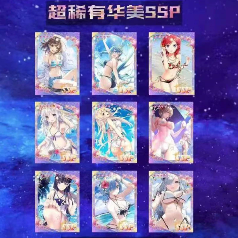 Group Goddess Story Collection Cards, Swimsuit Girls, Carnival Party, Feast Anime, Ultra Rare, Gorgeous SSP Card, Kids Toy Gifts, New