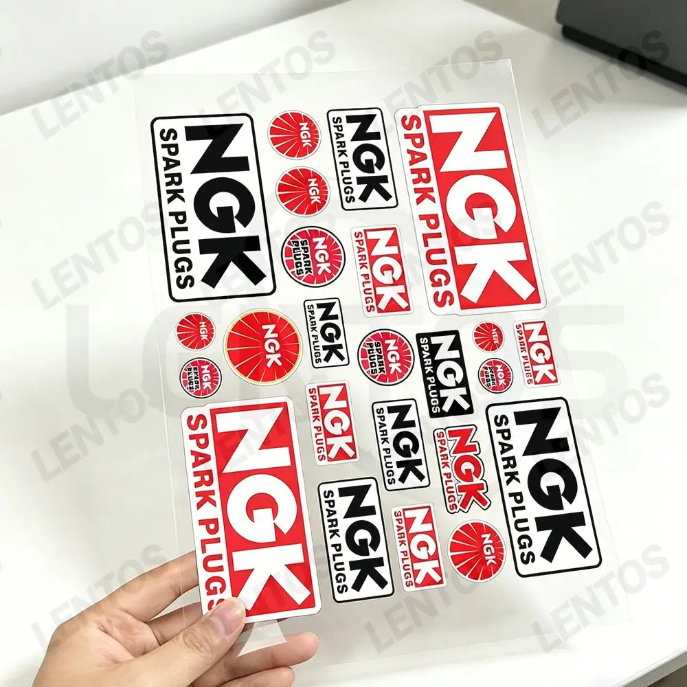 For NGK Reflective Motorcycle Stickers Waterproof Vinyl Decals for Motorbike Helmet Fuel Tank Bike