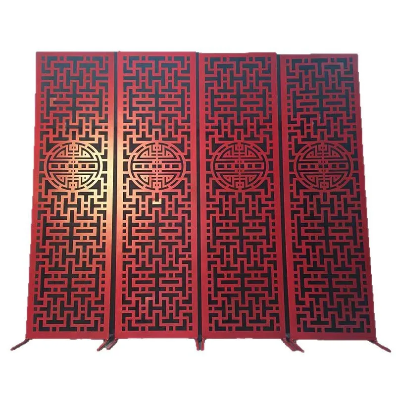 

Wedding Chinese retro wrought iron hollow screen wedding props background stage decoration venue arrangement ornament