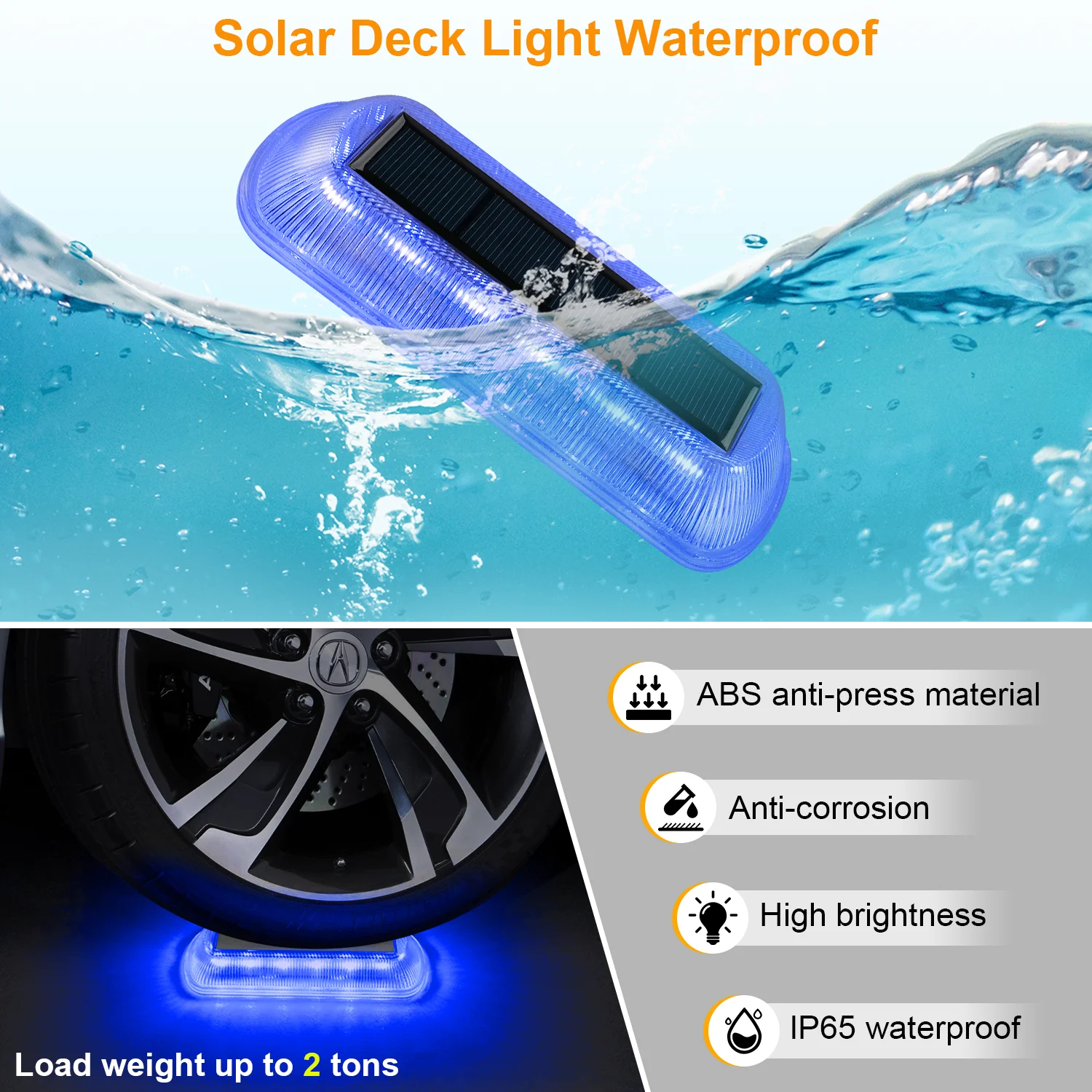 Imagem -05 - Outdoor Solar Enterrado Luzes Impermeável Jardim Decor Holofotes Solar Lâmpada Subterrânea Pátio Caminho Decking Luz 16led Pcs