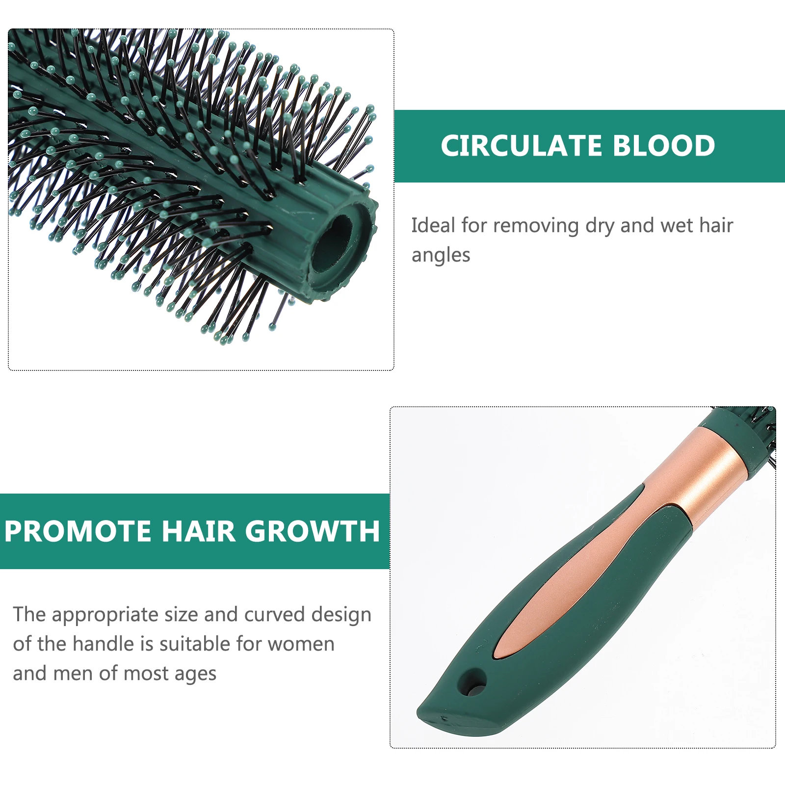 

3 Pcs Curly Hair Comb Set Paddle Brush Curved Vented Detangling Kit Massage Styling Tool Mens