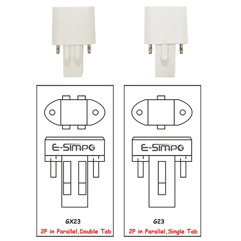 1pc G23 GX23 2Pin CFL PL-S 7W 9W 13W LED 5W 7W Sideview Horizontal Plugin Replacement 110V/220V Desk Table Reading PL Lamp Light