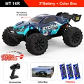 Teeggi 1/14 coche teledirigido para adultos, velocidad máxima 100 km/h, motor sin escobillas 3S, coche RC, alta velocidad, offroad drift racecar, 4WD Off Road Race Buggy, 3 baterías (azul Teeggi 1/14 coche teledirigido para adultos, velocidad máxima 100 km/h, motor sin escobillas 3S, coche RC, alta velocidad, offroad drift racecar, 4WD Off Road Race Buggy, 3 baterías (azul
