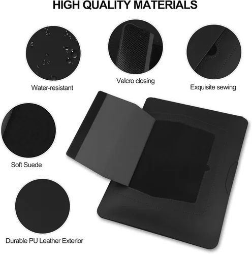 Imagen 2 del producto Funda de cuero con soporte ajustable para ordenador portátil, funda para Macbook Air 13 14 15 16 pulgadas M5 M4 M3 M2 Chip Mac Book Pro, funda para alfombrilla de ratón