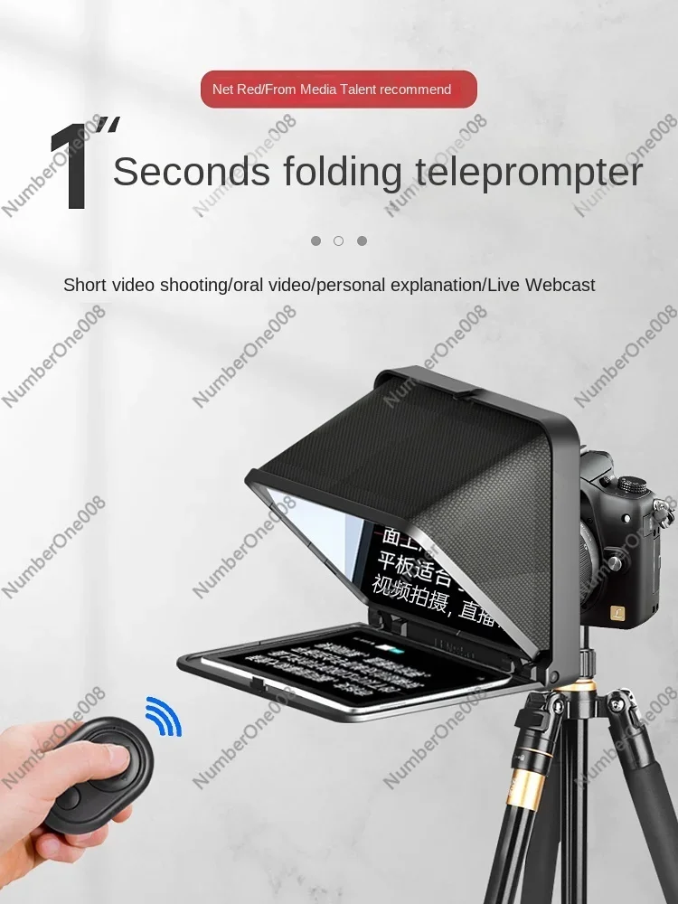 Mobile Phone Tablet SLR Camera Teleprompter Large Screen Folding Portable Inscription