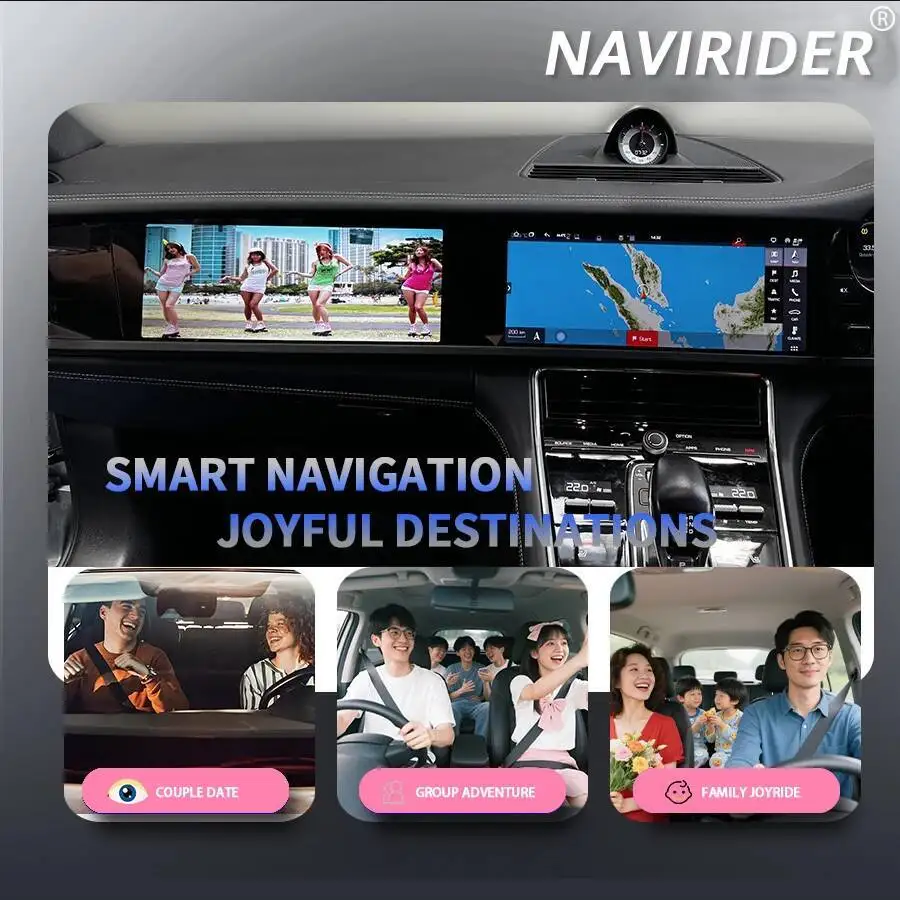 Untuk Porsche Panamera 2017-2023 Layar Baru yang Ditingkatkan Android 15 Stereo Otomatis Video 12.3+12.3 Inci Interaktif GPS Carplay Radio Mobil