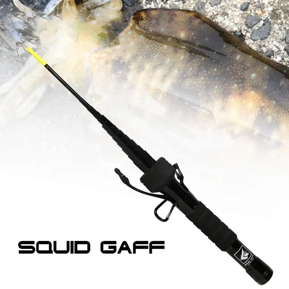 2024 Telescopic Fishing Squid Gaff Carbon Stainless Steel Eging Squid Jig Hook Fishhook Rui Octopus Jig Hooks. Sea Fishing