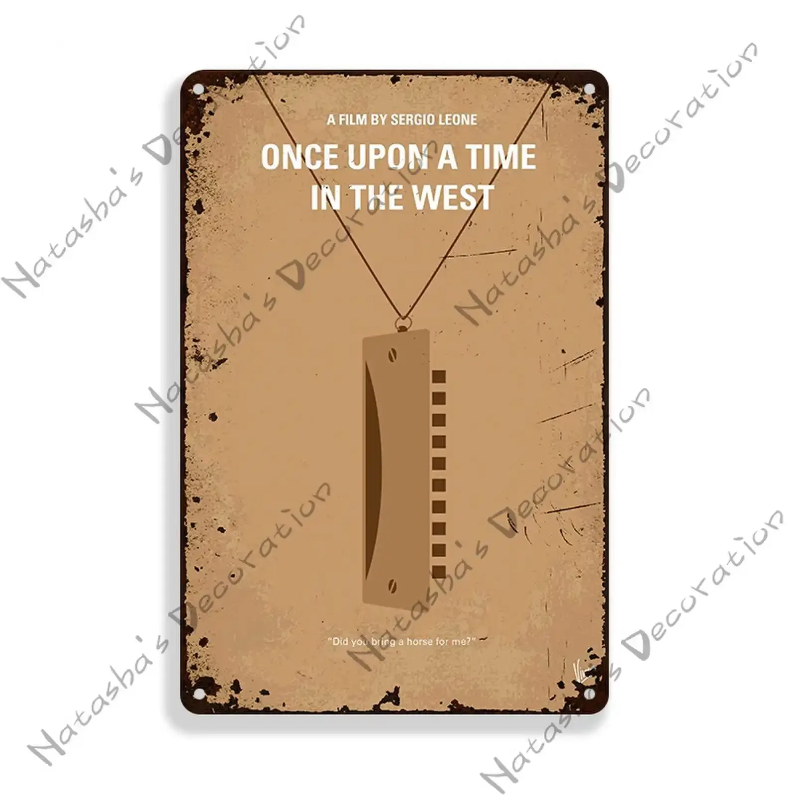 Once Upon a Time in the West póster de película clásica, cartel de Metal, placa de Metal Retro, placa decorativa oxidada, decoración de pared