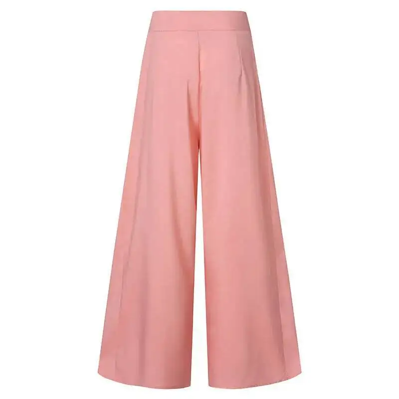 Women High Waisted Wide Leg Pants Women's 2025 Autumn Thin OL Suit Pants Solid Color Thin Casual Trousers