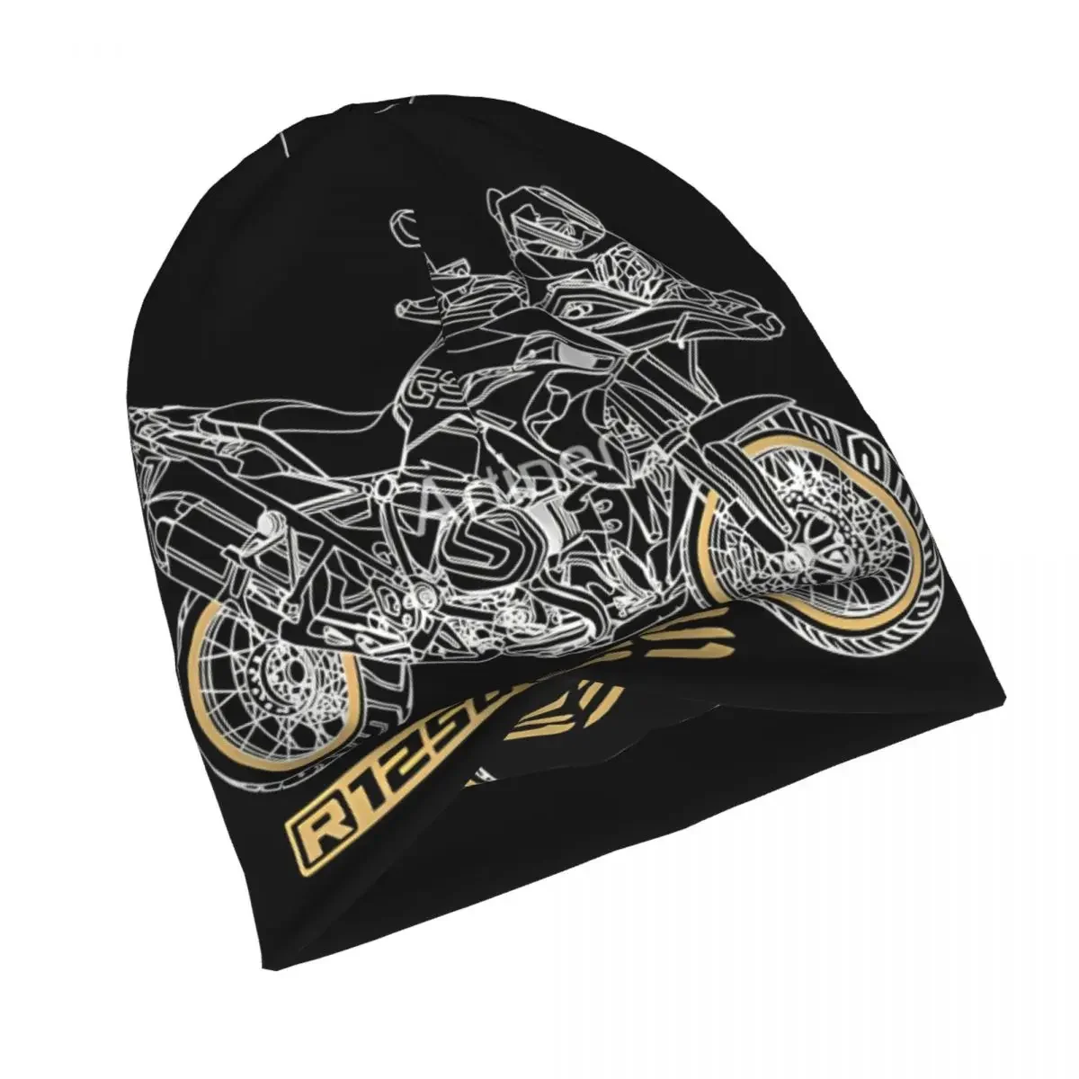 Motorcycle Cartoon Skullies Beanies Caps GS 1250 R 1250 GS Black Thin Hat Autumn Spring Bonnet Hats Men Women's Street Ski Cap