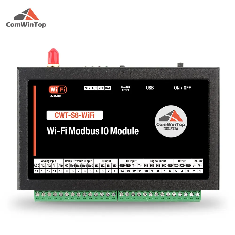 

CWT-S6-wifi 4Di+4Do+4Ai+4Ti Wifi Temperature Modbus Tcp IO Module, Remote Data Acquisition Rtu