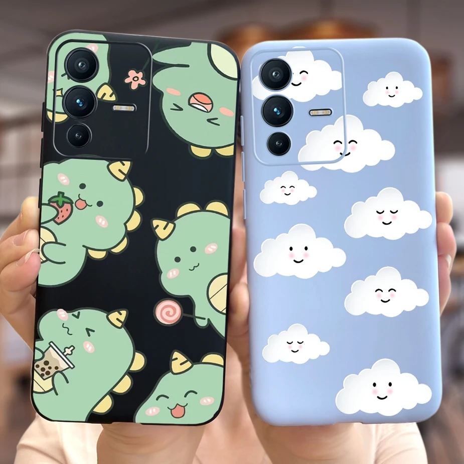 For Vivo V23 5G Case Vivo V23e Lovely Cartoon Back Cover Soft Silicone Phone Case For Vivo V23 Pro V 23 e VivoV23 5G Bags Bumper