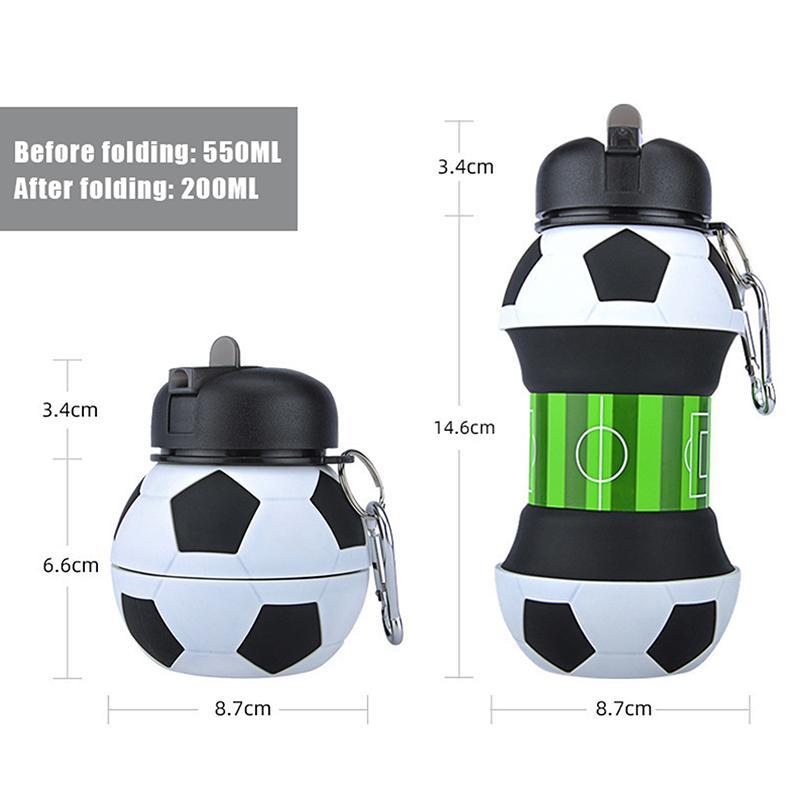  【HT】【HT】Fold Water Bottle Cups Mug Outdoor Sports Basketball Baseball Tennis Golf School Leakproof Portable Kids Water Bottle 