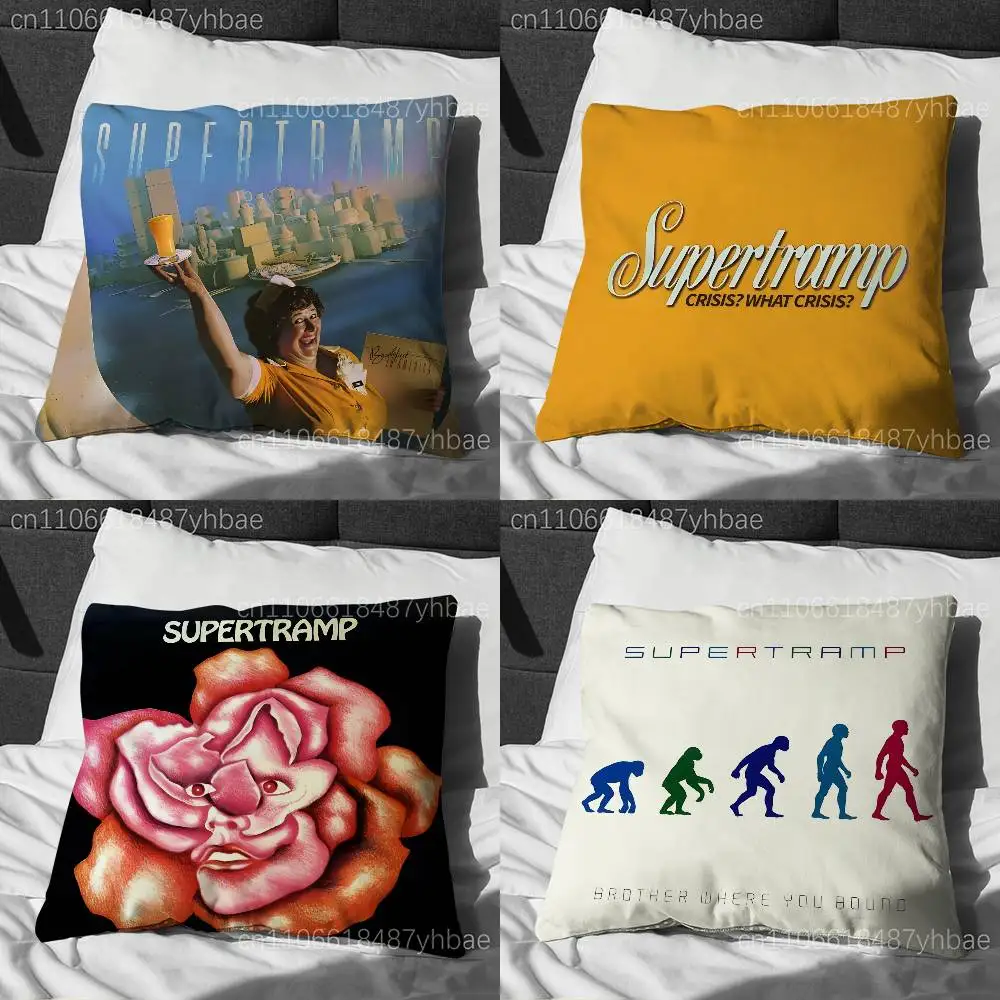 

S-Supertramp Band Music Cushion Cover Pillow Cover Decor Pillowcase Printed Cushion Case For Couch