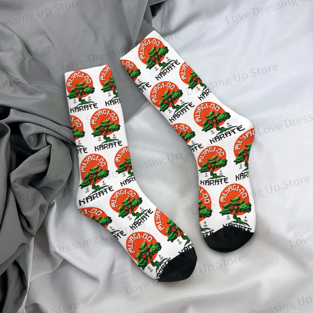 Cobra Kai Men Women Socks Bonsai Tree Art - Miyagi-do Karate Est 1984 Outdoor Novelty Spring Summer Autumn Winter Stockings Gift