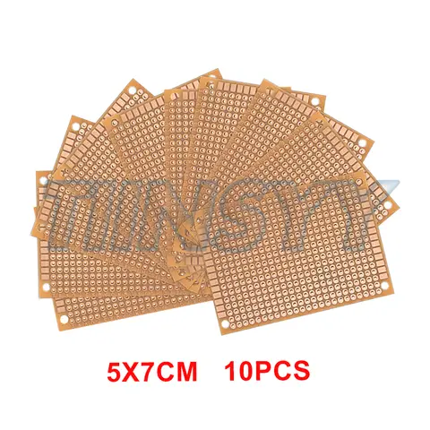 10PCS Universal PCB Board Prototype Perfboard Circuit Protoboard Breadboard DIY Electronic Kit