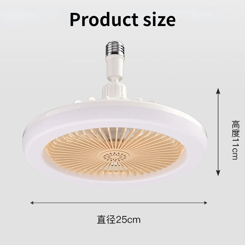 30W E27 LED Ceiling Fans with Light Remote Control Dimmable Ceiling Lamp Bulb Indoor Bedroom Chandelier with Cooling