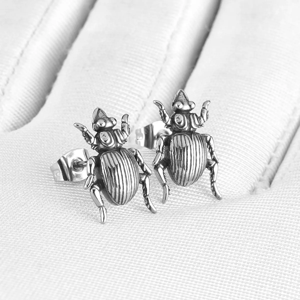 Stainless Steel Fashion Tiny Earrings Shithead Men Hip-hop Personalized Accessories Retro Biker Girl Jewelry Gifts Wholesale