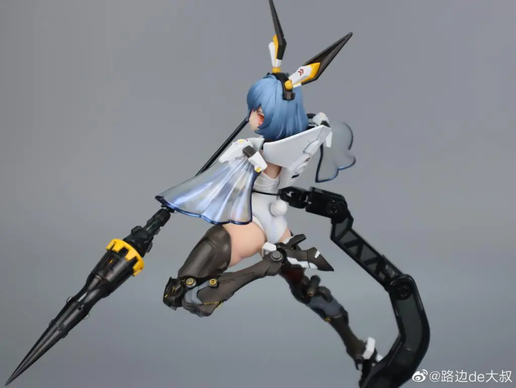 【متوفر】ويسكي جديد لإعادة بناء الذهب النووي الأرنب الحامض فتاة 1/9 معدن بولي كلوريد الفينيل بدلة متنقلة فتاة عمل الشكل مع صندوق