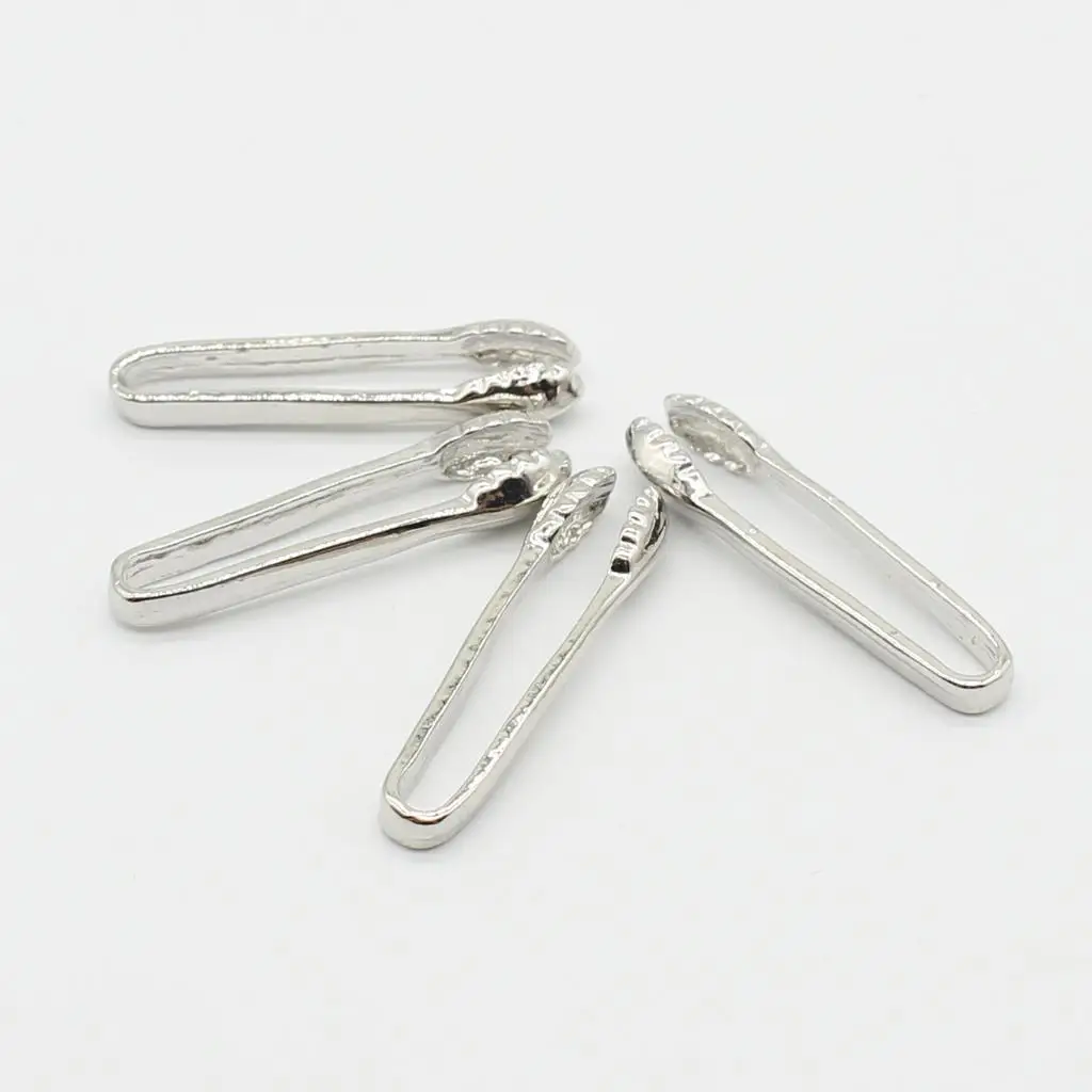 4x 1/12 Metal Tongs Food Clip Cookware Dollhouse Kitchen Furniture Decor