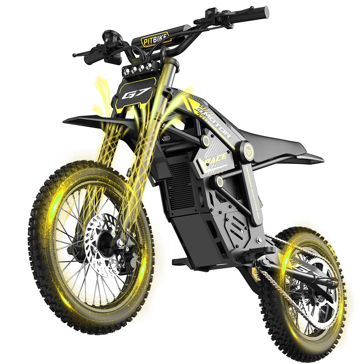 Uplee Electric Dirt Bike 4500W Peak&Up to 60 Miles 50MPH 48V 28.6Ah Battery E-Bike 14/12" Fat Tire Electric Motorcycle 3-Speed LED for Teens & Adults image 8
