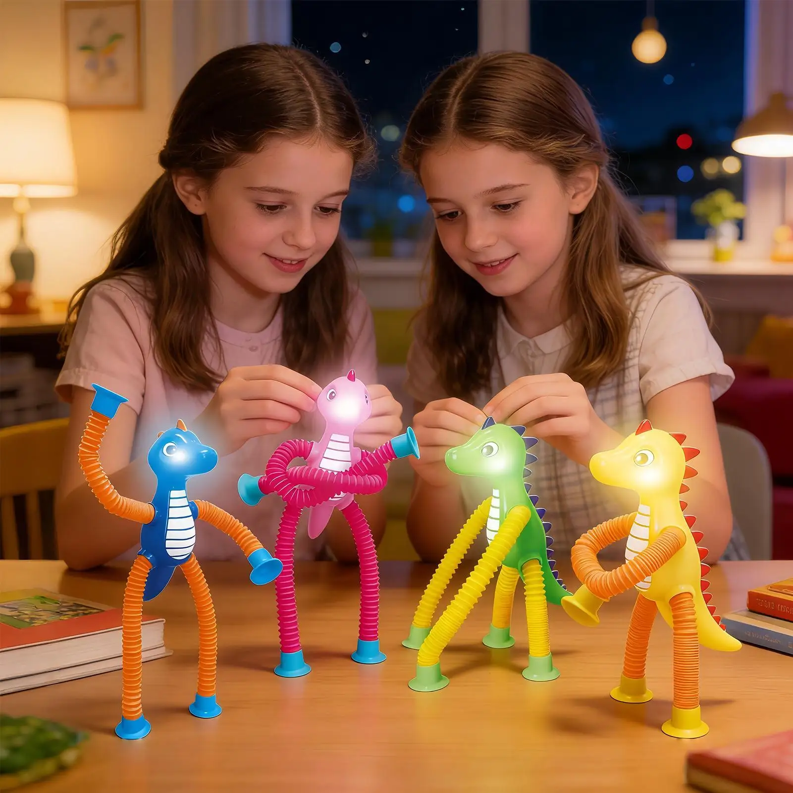 어린이 흡착컵 장난감 팝 튜브 스트레스 해소 텔레스코픽 로봇 장난감 감각 장난감 안티 스트레스 스퀴즈 장난감