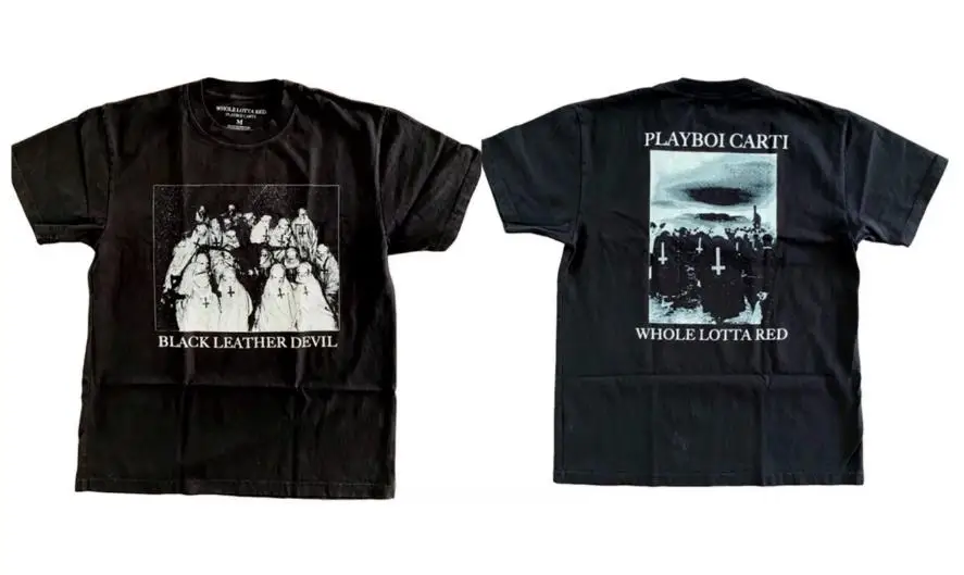 New Men PLAYBOI CARTI WHOLE LOTTA RED Opium T Shirts T-Shirt Hip Hop Skateboard Street Cotton T-Shirts Tee Top US size D2