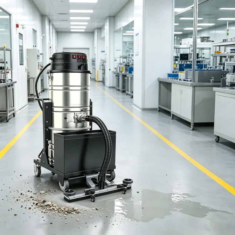 for Hand Push Battery Powered Wireless Wet and Dry Warehouse Workshop Factory Floor Cleaner Industrial Vacuum Cleaner