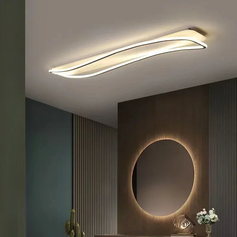 

Modern Ceiling Chandelier Lamp for Living Dining Room Decor Bedroom Children's Study Hall Home Wavy Strip Lighting Fixture