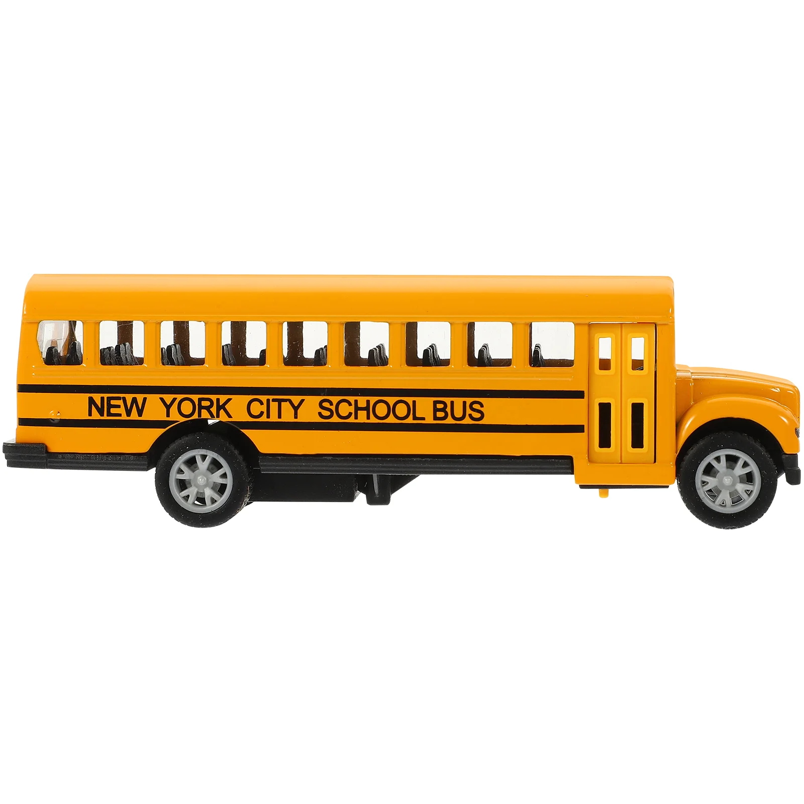 School Bus Model Buses to Scale Back Toy Kids Musical Toys Pull Car Die Cast Friction Powered Alloy Campus