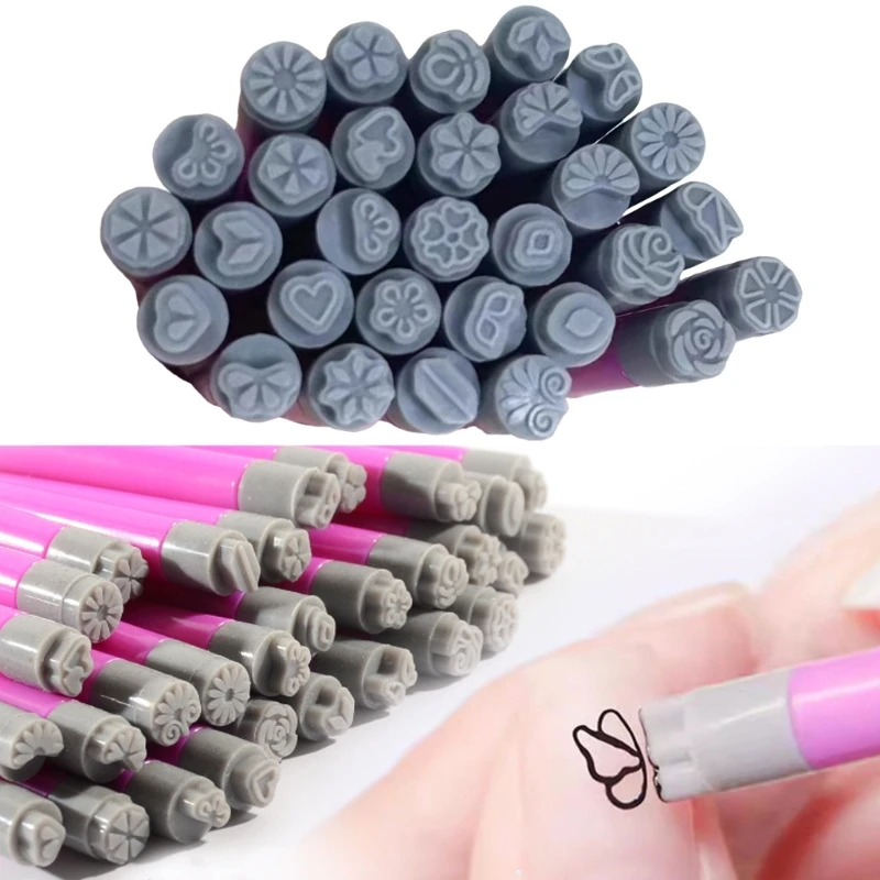 30Pcs Art Stamp Pen Set DIY Dotting Tools for Creative Designs Art Manicure Decoration Accessories