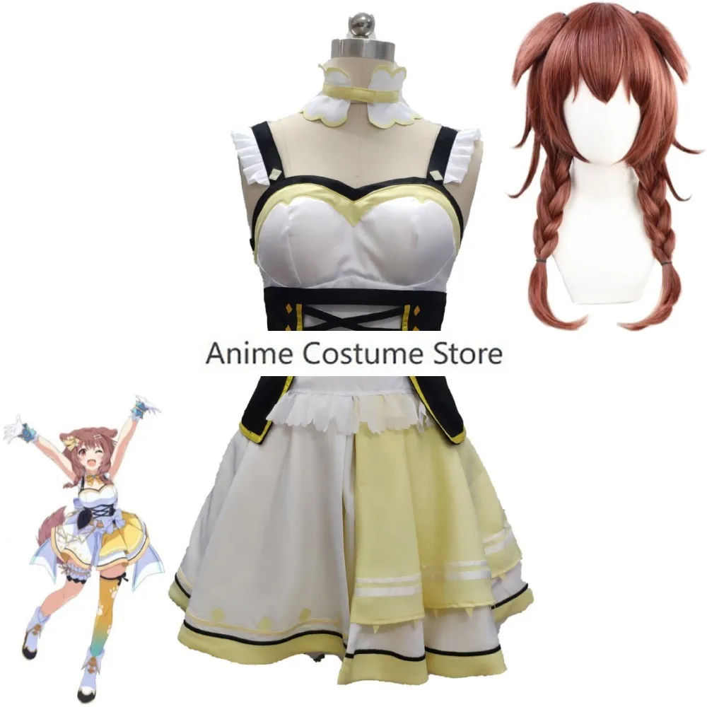 YouTuber VTuber Hololive Gamers Inugami Korone Doggo 563 156M Cosplay Costume Wig Anime Dress Halloween Carnival Party Suit