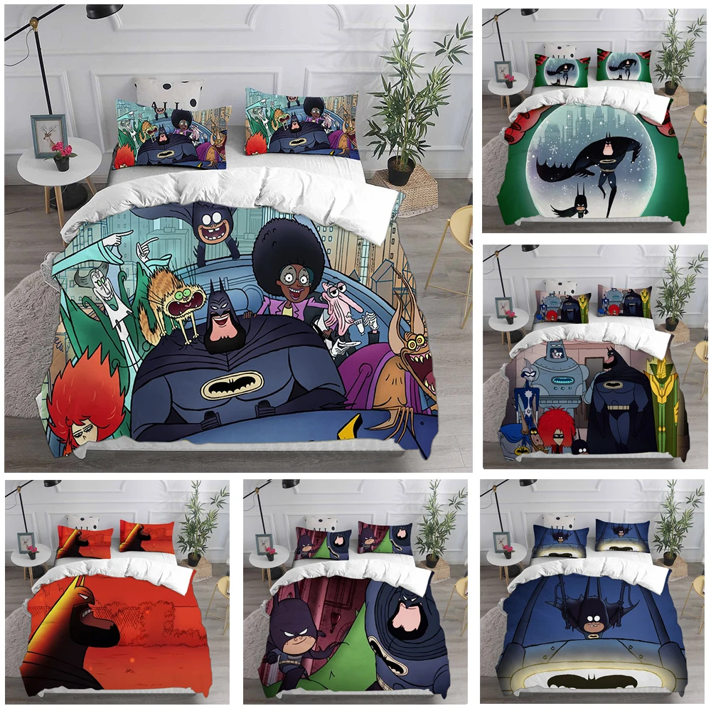 

Bat-Family Bedding Sets EU Single US Twin Comforter Quilt Bed Cover Duvet Cover Pillow Case 2-3 Pieces Sets Kids Adult Size